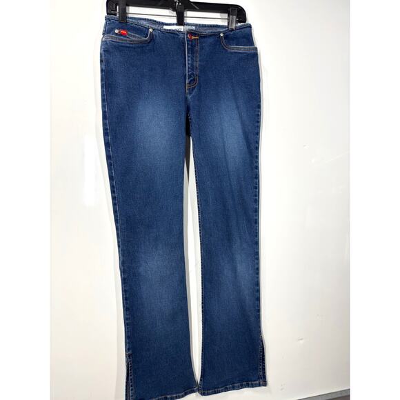 VTG Fox Racing Jeans Casual Y2K Super Low Rise Preppy Motocross Womens Size 5 - Picture 1 of 13